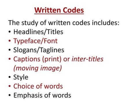Media Language Lesson 7 Written Codes Magazines Ppt