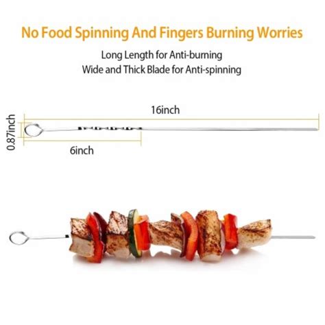 Pcs Bbq Skewers In Kabob Skewers V Shape Stainless Steel Shish