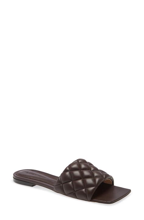 Bottega Veneta Leather Padded Slide Sandal Lyst