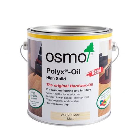 Osmo 3262 Polyx Oil Rapid Clear Matt Osmo Fast Drying Water