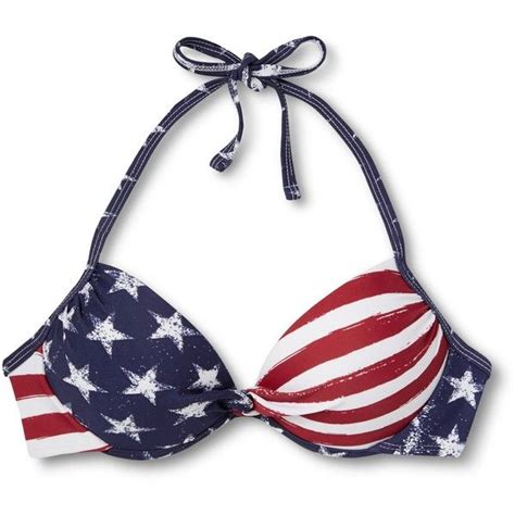 Women S American Flag Push Up Halter Bikini Top Xhilaration Bikini