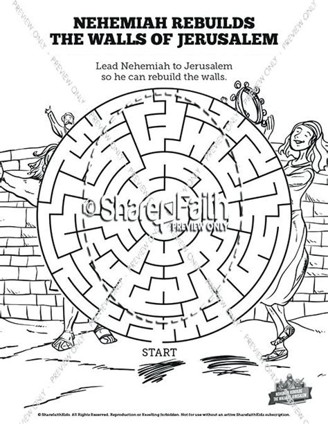 Nehemiah Coloring Page At Free Printable Colorings