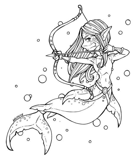 Mermay 5 By MelitaGermaine On DeviantArt Bw Art Coloring Pages