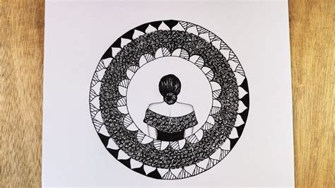 Easy Mandala How To Draw Mandala Art For Beginners Girl Drawing