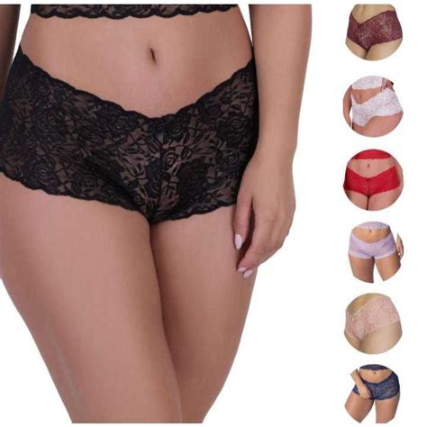 Kit Calcinha Calesson Renda Confortável Dia a Dia Caleçon Lingerie Sexy Pronta Entrega