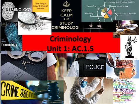 Criminology Level 3new Specwjeceduqas Unit 1 Changing Awareness Of