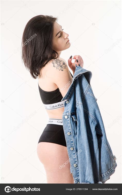 Beautiful And Sexy Woman Wearing Blue Lingerie Isolated On White Stock Photo Design Ua