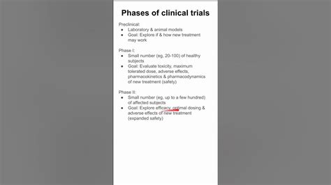 Phases Of Clinical Trials Youtube