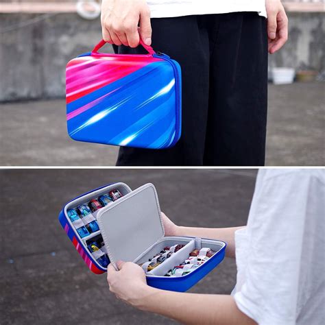 Toy Car Storage Organizer Case Compatible With Hot Wheels Matchbox Cars Carrying Container For