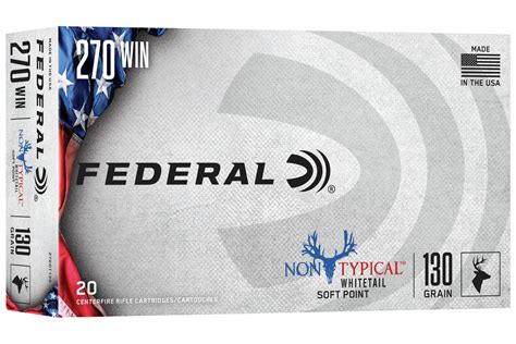 Federal 270dt130 270 Winchester 130 Gr Non Typical Soft Point 20 Box Sportsman S Outdoor