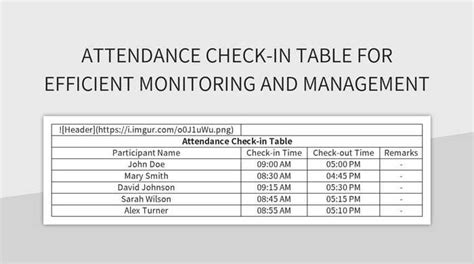 attendance check  table  efficient monitoring  management excel