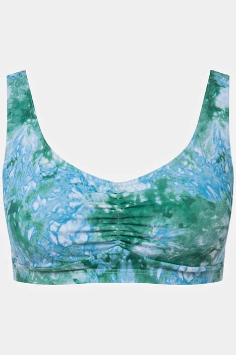 Bikini Top Softcups Batik Print jadegrün Ulla Popken