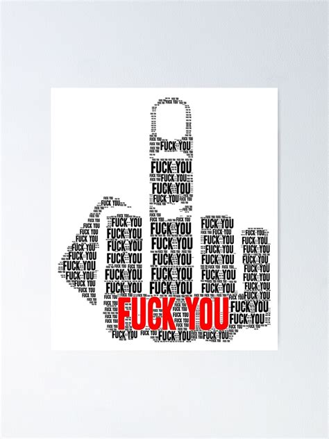 Middle Finger Fuck You Poster For Sale By ColdestEver Redbubble