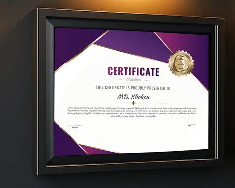 Abstract Certificate Template Design V-21 - Design Cuts