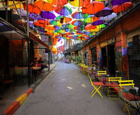 Istanbul, Karakoy / Turkey 04.04.2019: Colorful Stairs, Street Art and ...