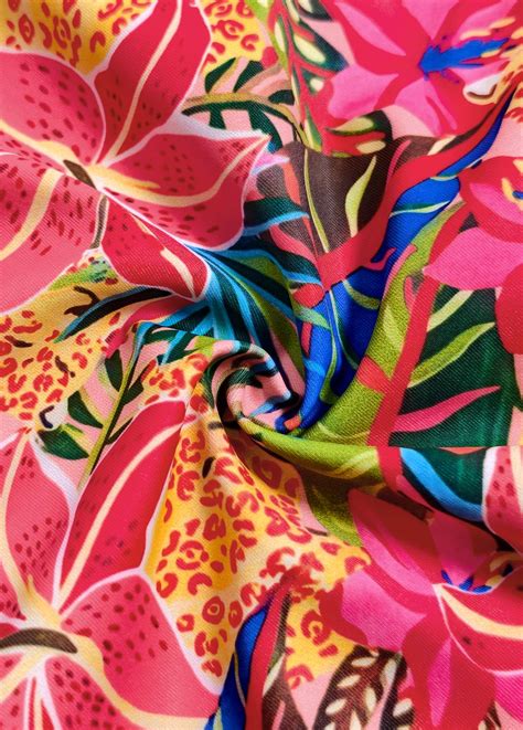 Mid Waisted Tropical Plants Print Pink Bikini Set Modlily USD