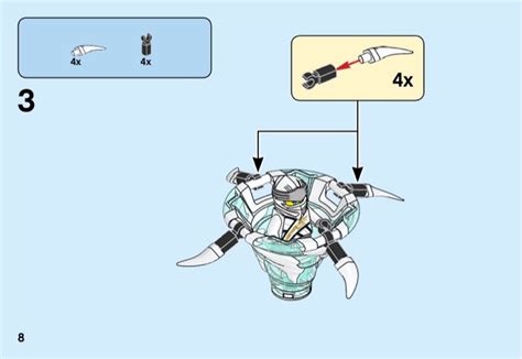 Lego Spinjitzu Zane Instructions Ninjago Spinjitzu