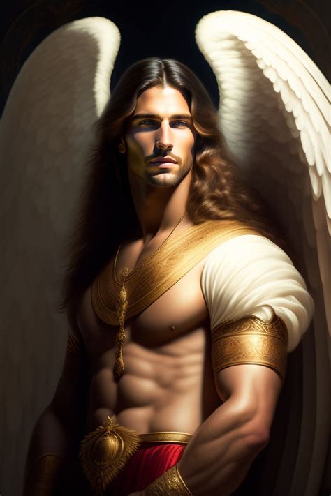 Lexica Portrait Of A Handsome Male Guardian Angel Majestic Long