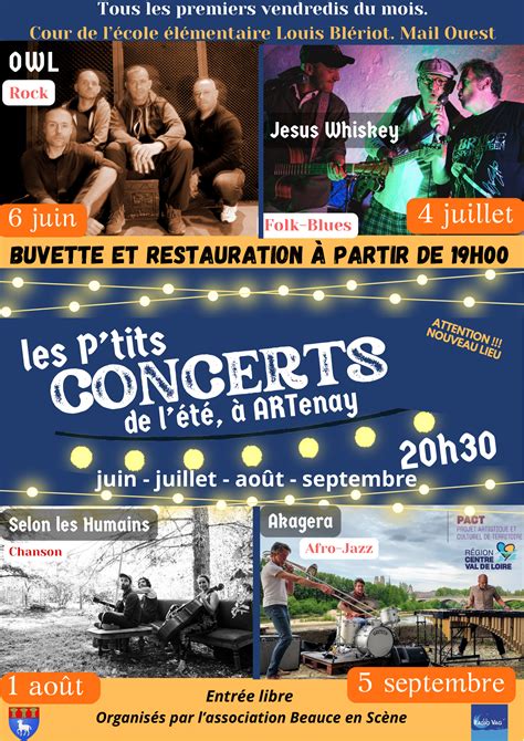 Les P Tits Concerts D Artenay Programmation Site Officiel De La Ville D Artenay