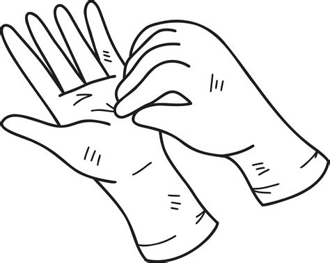 Hand Drawn medical gloves illustration 15285125 PNG