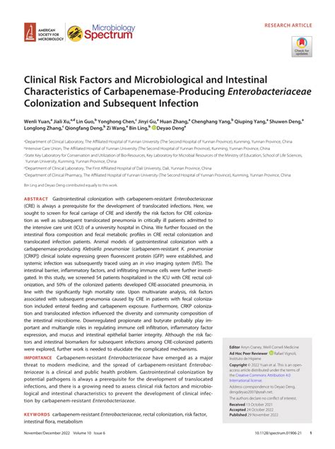 PDF Clinical Risk Factors And Microbiological And Intestinal