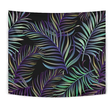 Tropical Palm Leaves Pattern Brightness Wall Tapestry Jorjune