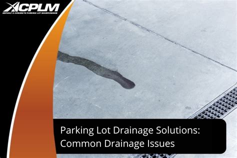 Parking Lot Drainage Solutions Common Drainage Issues