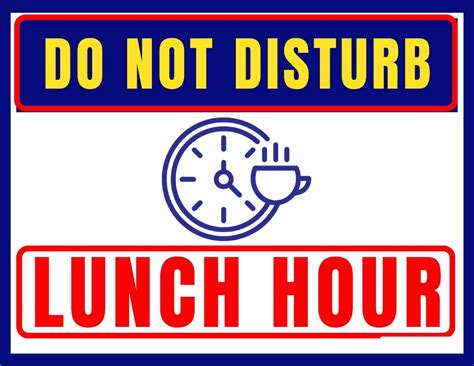 Free Printable Out To Lunch Sign