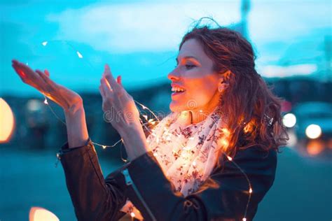 Woman In Red Light Embrace Naked Man Concept Stock Image Image Of Love Romantic