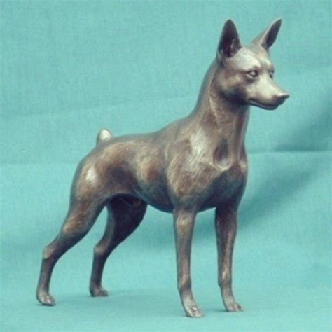 Miniature Pinscher Statue By The English Sculptor John Stanbridge