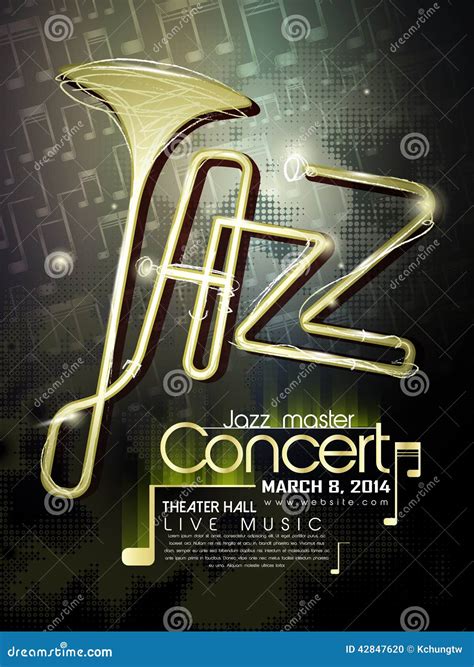 Manifesto Di Concerto Di Jazz Illustrazione Vettoriale - Illustrazione