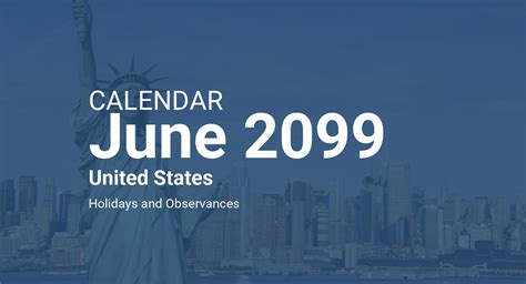 June 2099 Calendar – United States