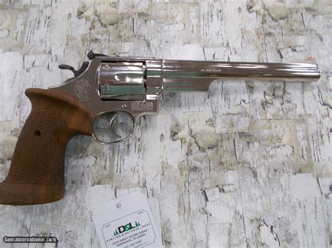 Sandw Model 29 2 44mag 8 38 Nickel In Wood Pres Case