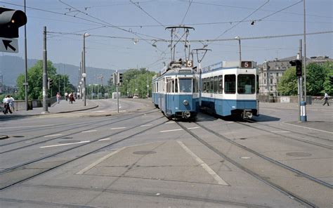 Zürich VBZ Tramlinie 6 SWS MFO Be 4 4 1410 Bj Bahnbilder de