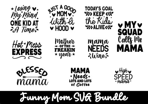 Funny Mom Svg Bundle Graphic By Svg Shop · Creative Fabrica