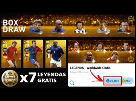 NUEVAS LEYENDAS Con GP 7 LEYENDAS GRATIS En PES 2020 MOBILE YouTube