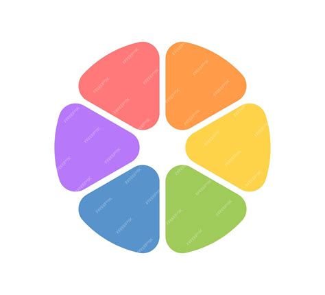 Premium Vector | Circle division infographic icon Pie chart divided six