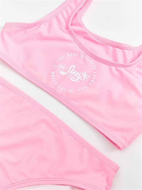 LCW Kids Pembe Hızlı Kuruyan UV Korumalı Kız Çocuk Bikini S5CV88Z4 SQZ LCW