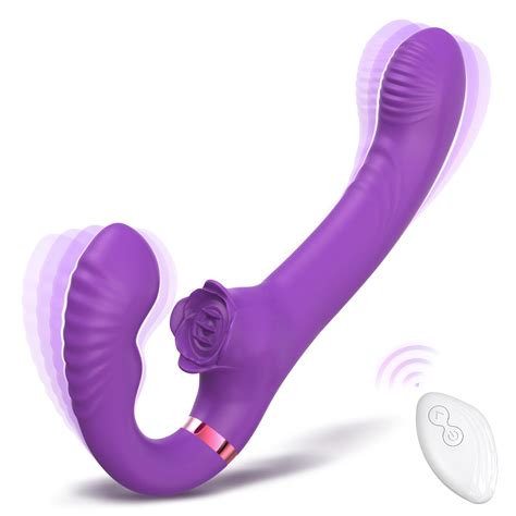Amazon Strapless Strap On G Spot Dildo Vibrator Double Ended Wearable Stimulation With 10