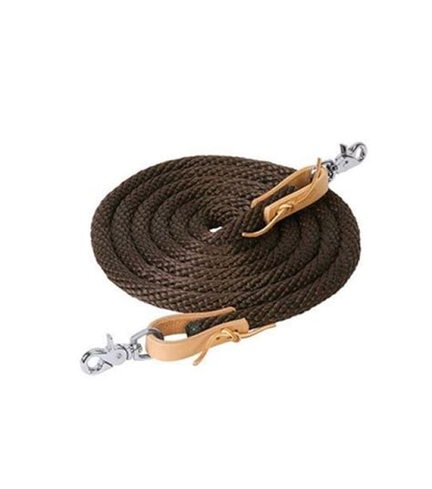 Weaver 10 Brown Roper Reins With Scissor Snap Wilco Farm Stores