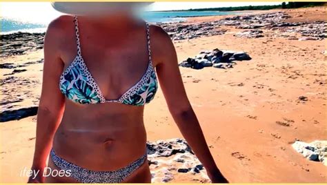 Wifey Sits Topless On The Public Beach With Her Perfect Tits Out Xhamster