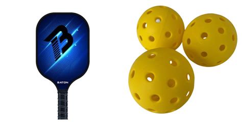 Pickleball Bat And Three 40 Hole Outdoor Balls Shop Today Get It