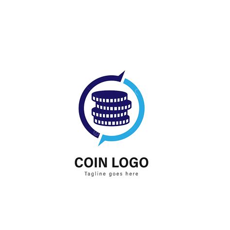 crypto coin logo vector art png coin logo template design coin logo