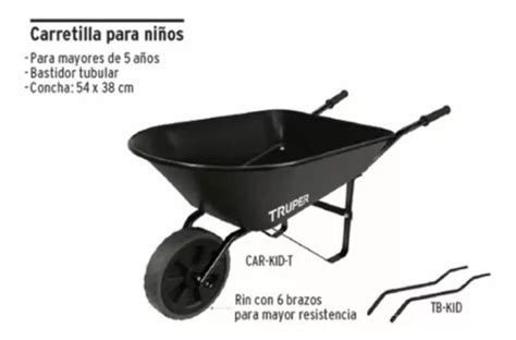 Carretilla Para Niños Kids Concha Plástica 54 X 38 Cm Truper en venta