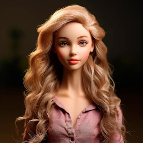 Premium AI Image Ultra Realistic D Barbie Movie Blonde Doll With