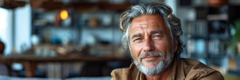 Premium Photo Side View Cheerful Mature Man Giving Background HD
