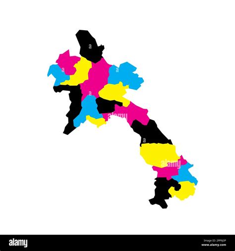 Laos Political Map Of Administrative Divisions Provinces And