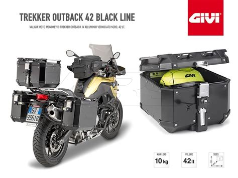 OBKN42B OBKN42B GIVI MOTORCYCLE TOP CASE TREKKER OUTBACK 42LT BLACK