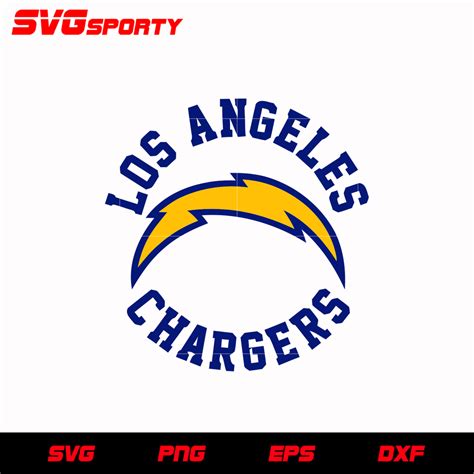 Los Angeles Chargers Circle Text Logo Svg Nfl Svg Eps Dxf Png Dig