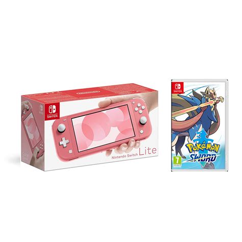 Nintendo Switch Lite Coral Pokemon Sword